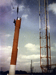 One third of the total antenna being raised.