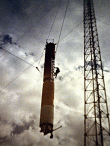 One third of the total antenna being raised.