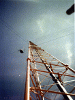 One third of the total antenna being raised.