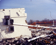 What remained of the transmitter building.