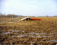 Upper antenna section bounced quite a distance from the tower base.